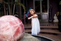 Girl with Rose Quartz Fountain