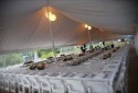 9m X 21m Banquet Seating with Wide Tops